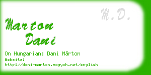 marton dani business card